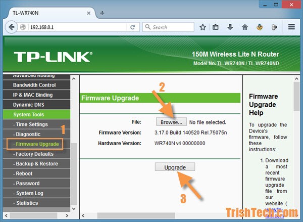 Update TP-Link router firmware