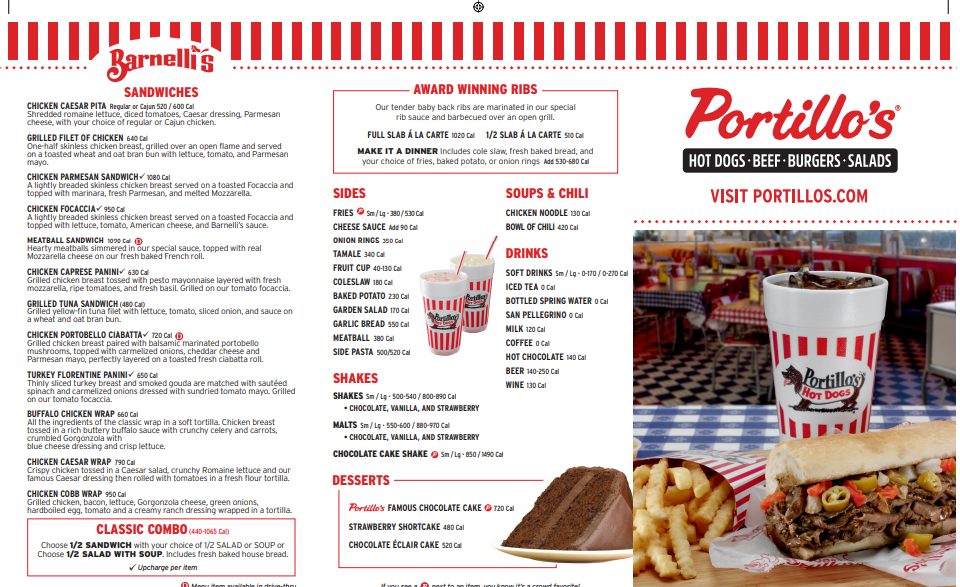 Portillo's Menu