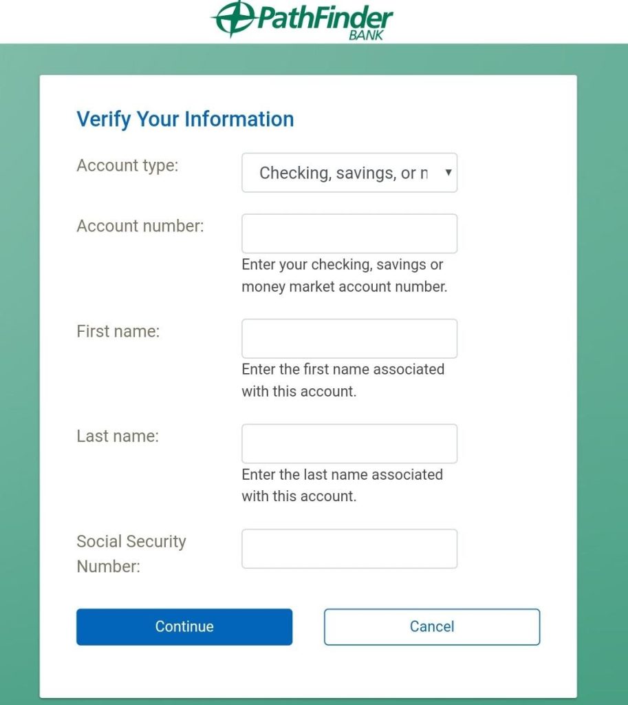 Reset Pathfinder Password