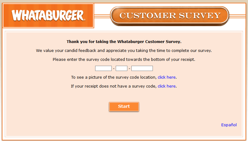 Whataburger customer survey