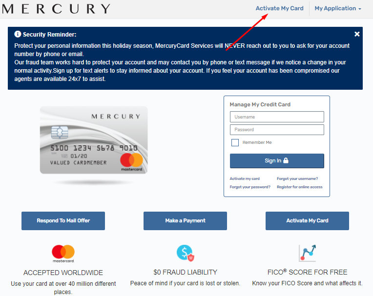 Mercury Credit Card