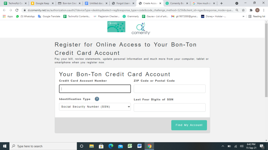 Comenity Bonton credit card