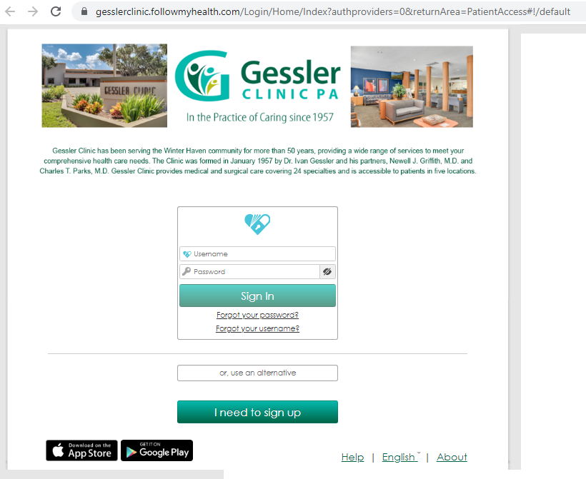 Gessler Clinic Patient Portal