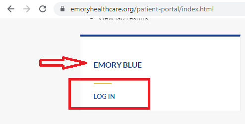 Emory Patient Portal Blue Sign In