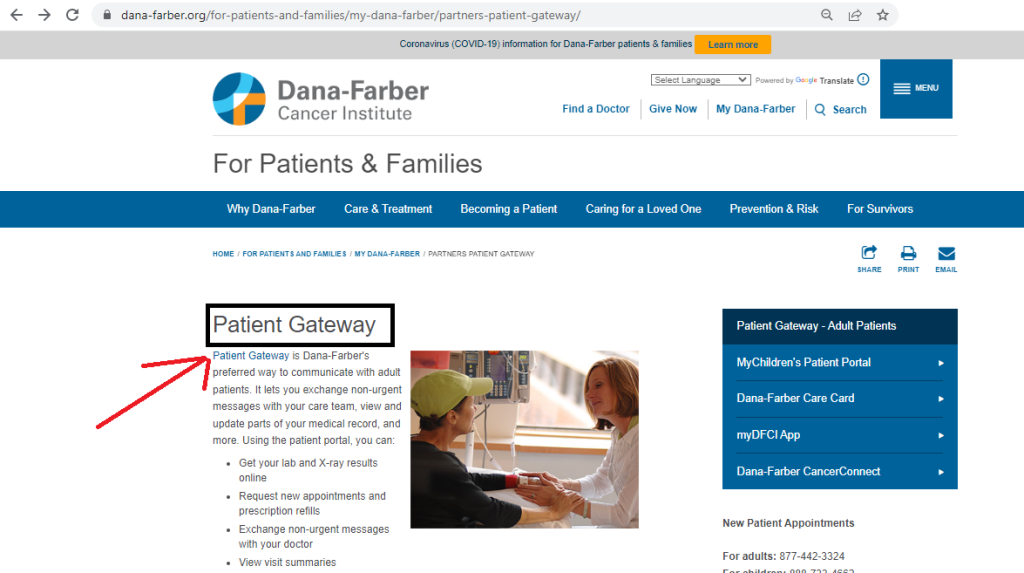 Dana Farber Patient Portal