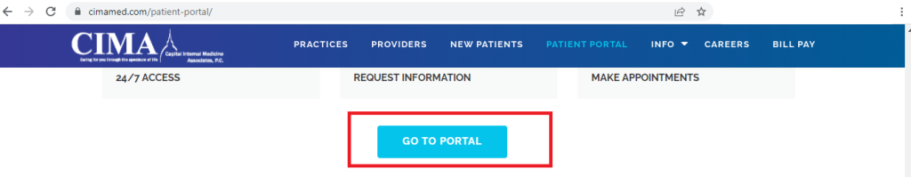 Cima Patient Portal 