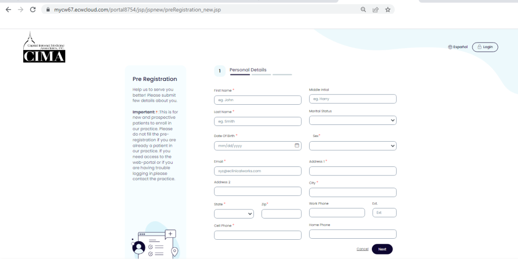 Cima Patient Portal