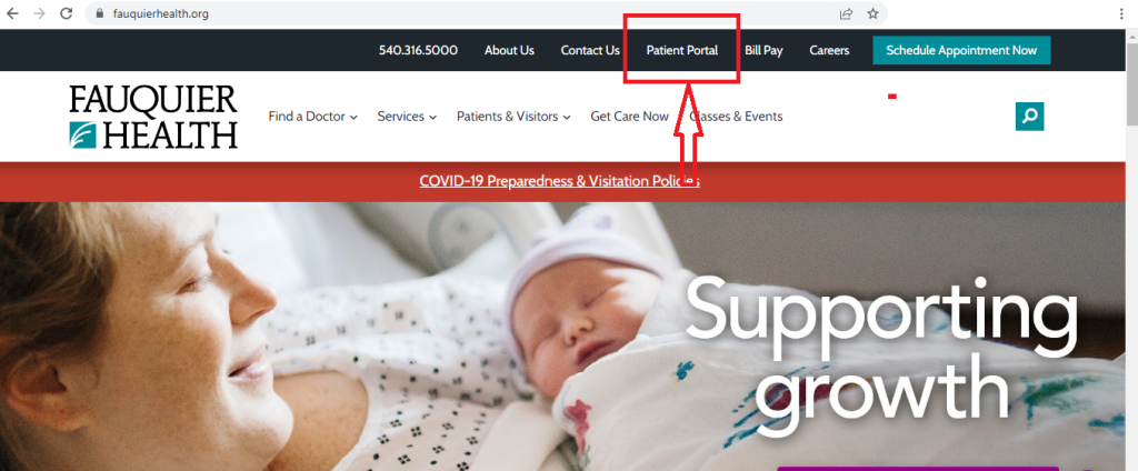 How to Login for the fauquier Patient Portal