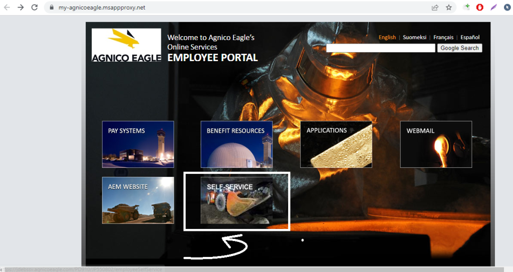 Agnico Eagle Employee Portal