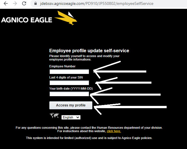 Agnico Eagle Employee Portal