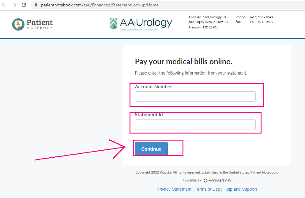 AA urology patient portal