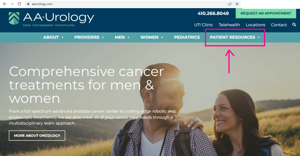 AA urology patient portal