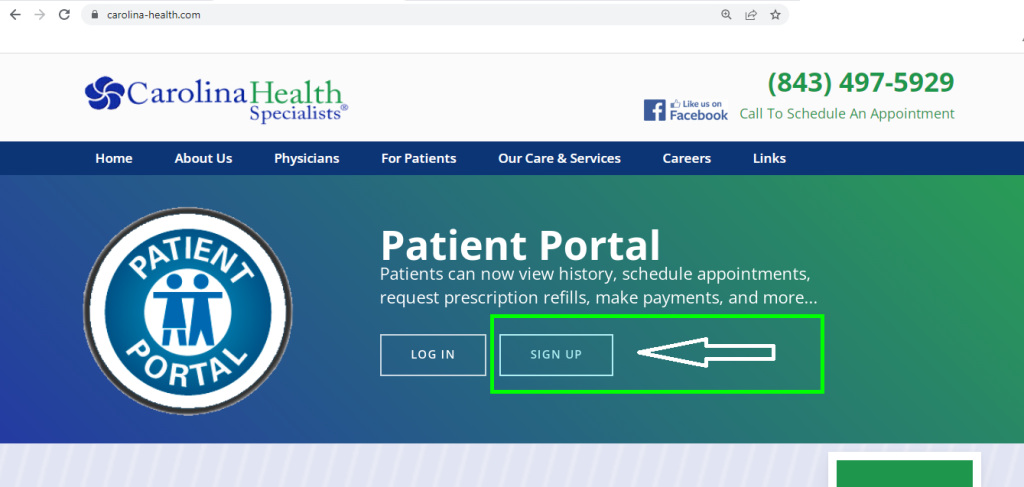 Carolina Health Specialist Patient Portal