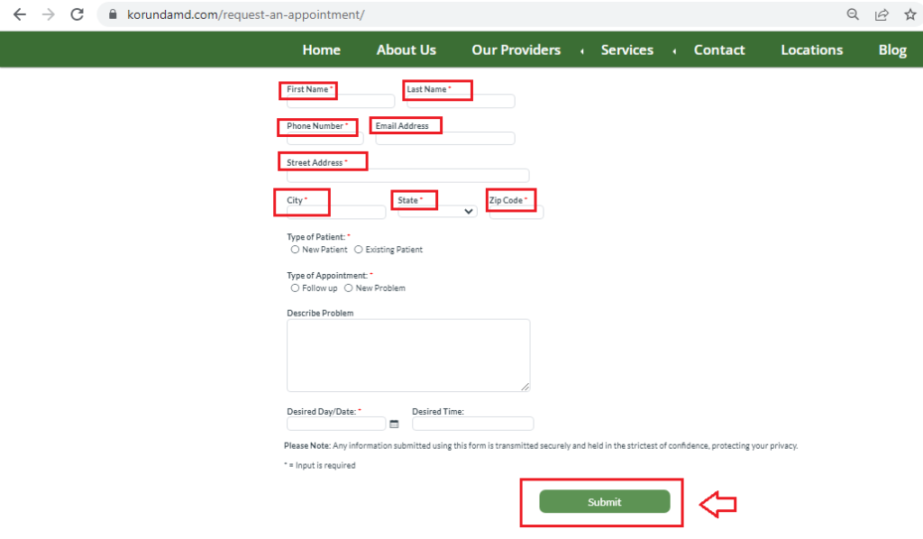 Korunda Medical Patient Portal 