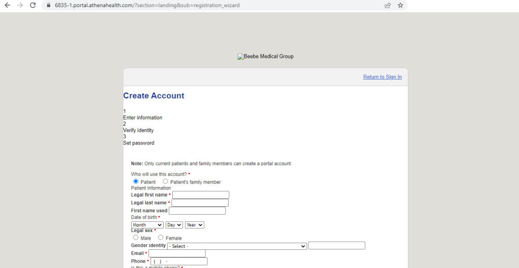 Beebe Patient Portal 