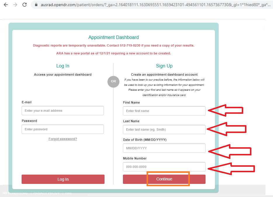 Ara Patient Portal Log In