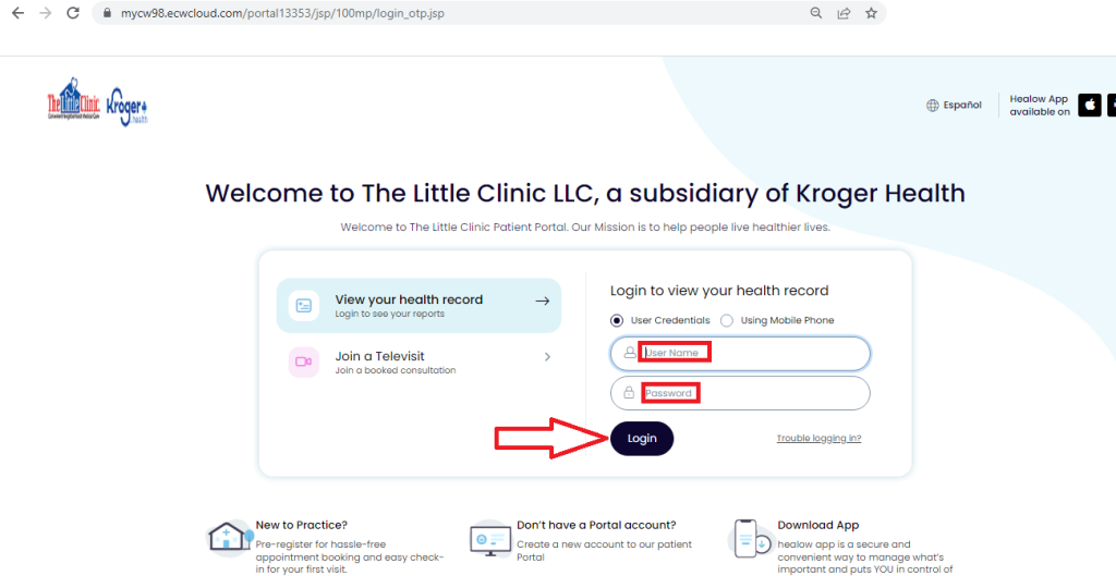 Little Clinic Patient Portal