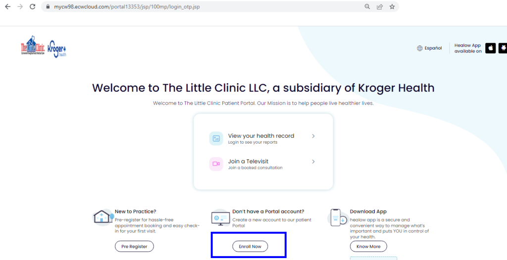 Little Clinic Patient Portal