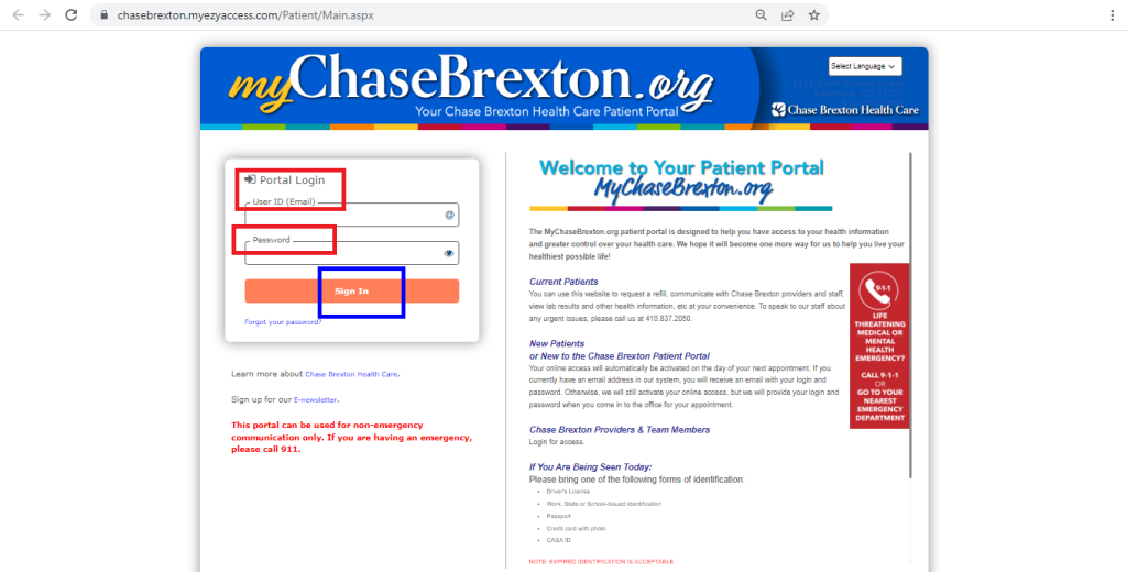 Chase Brexton Patient Portal