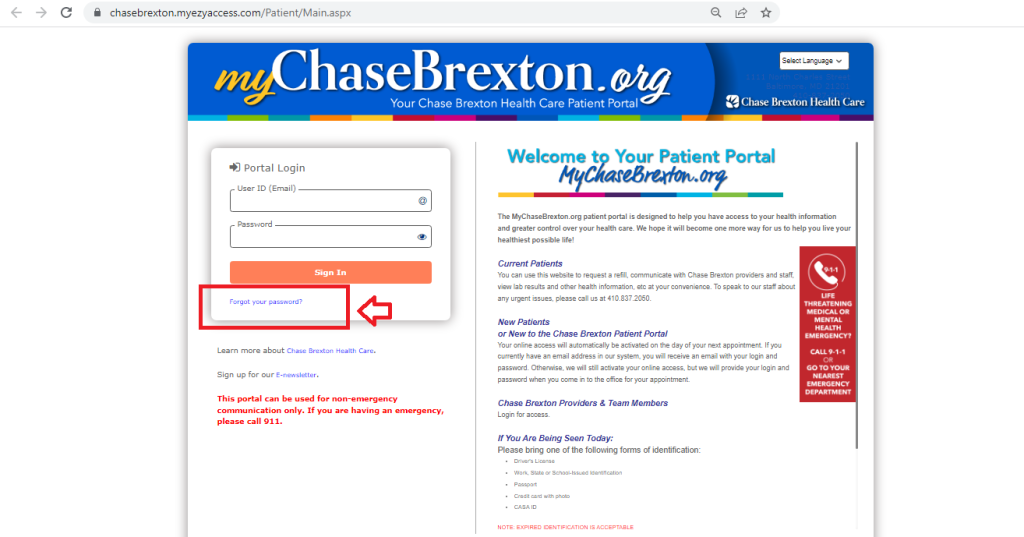 Chase Brexton Patient Portal