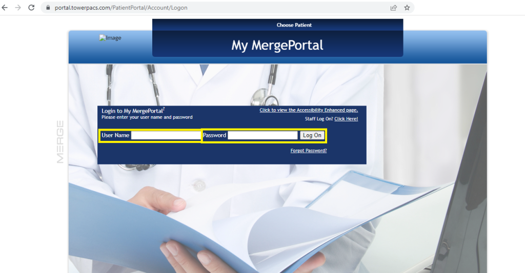 Tower Radiology Log in