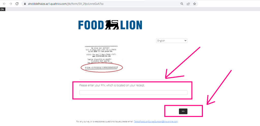 Food Lion Customer Survey 