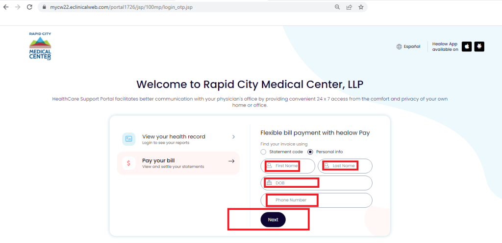 Rapid City Medical Center Patient Portal