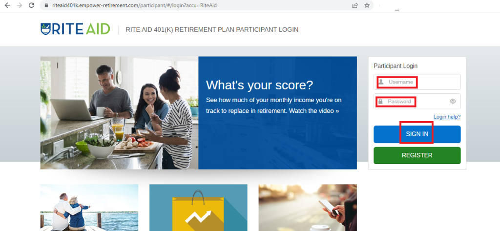 RITE AID 401(K) RETIREMENT PLAN PARTICIPANT LOGIN