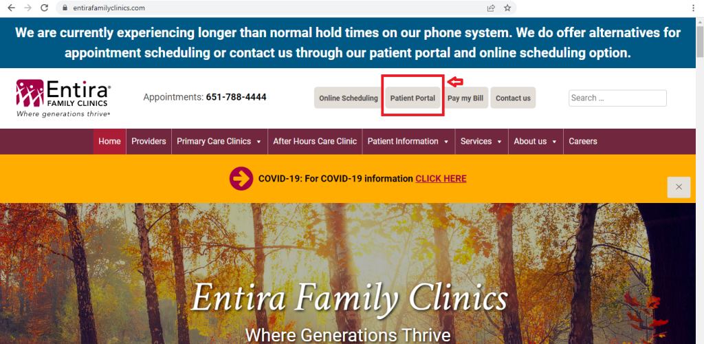 Entira Patient Portal Log In