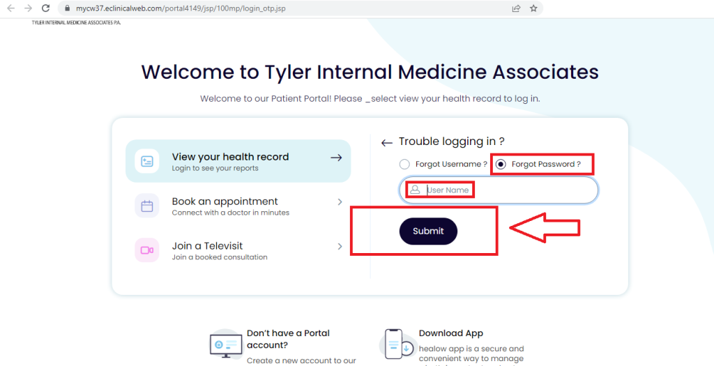 TIMA Patient Portal