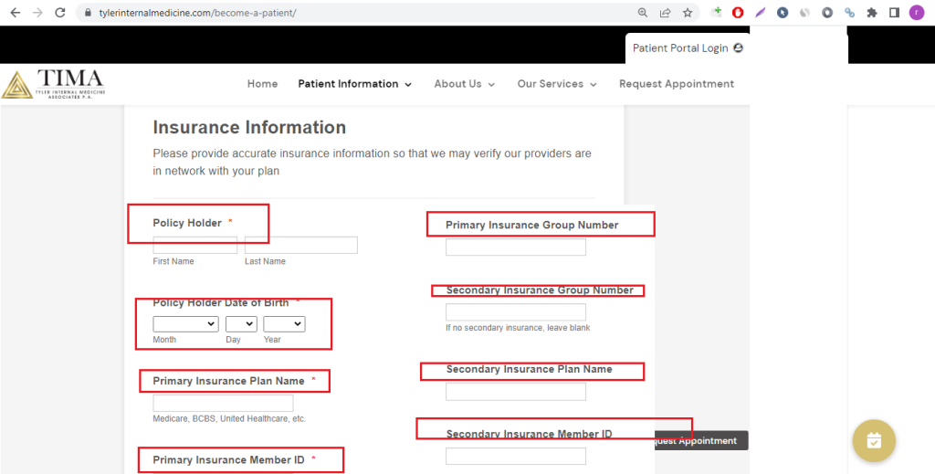 TIMA Patient Portal