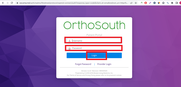 Orthosouth Patient Portal