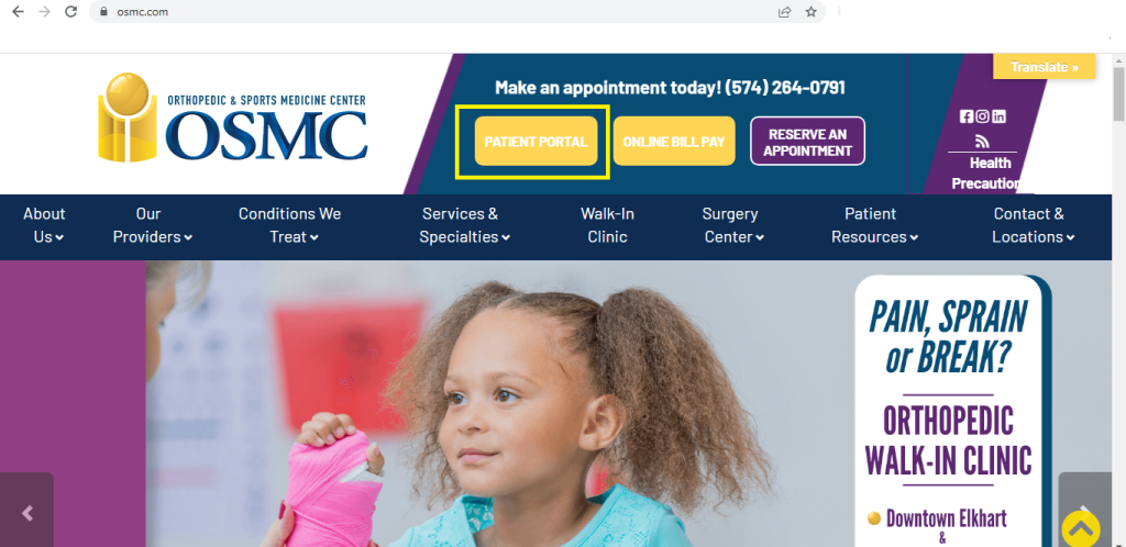 OSMC Patient Portal 
