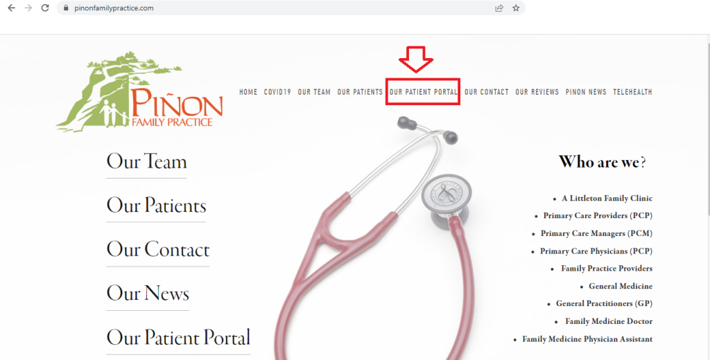 Pinon Family Practice Patient Portal 