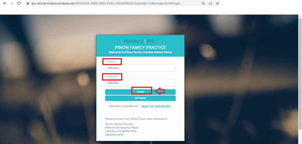 Pinon Family Practice Patient Portal 