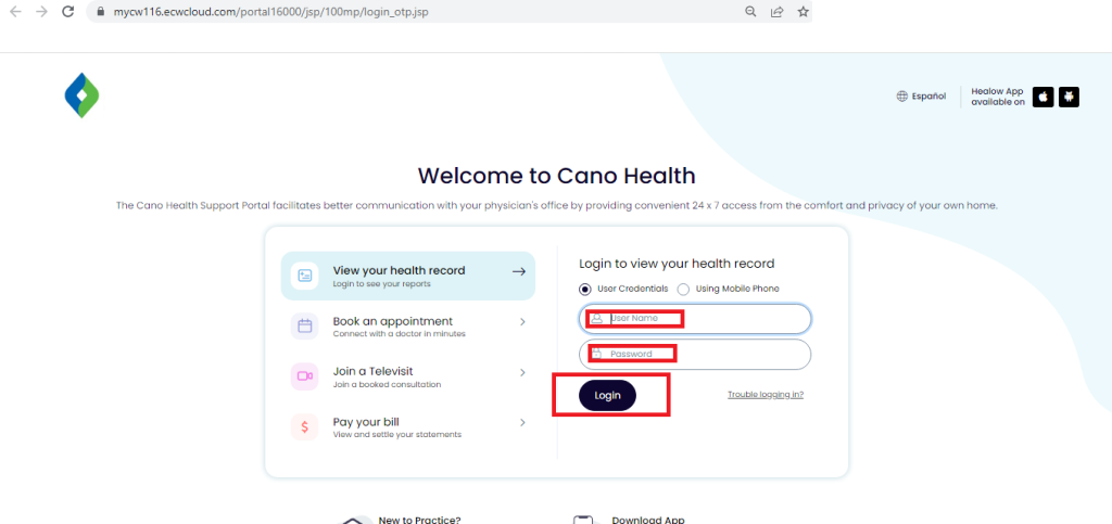 Cano Health Patient Portal 