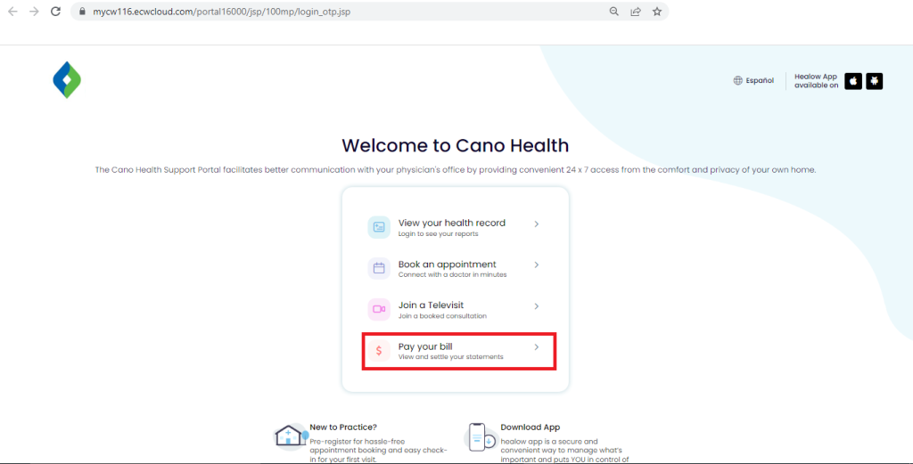 Cano Health Patient Portal 