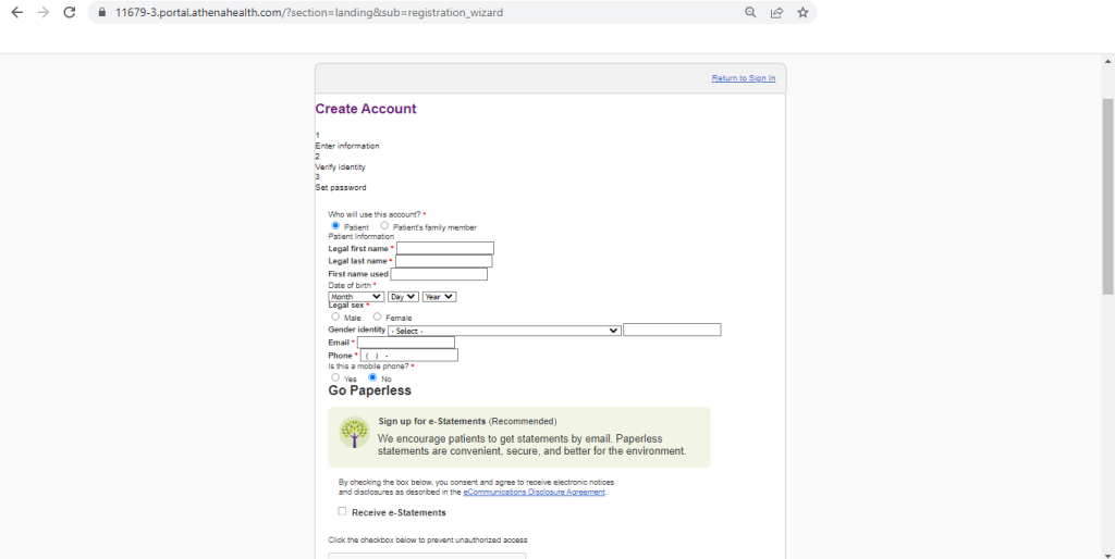 Clearway Patient Portal login