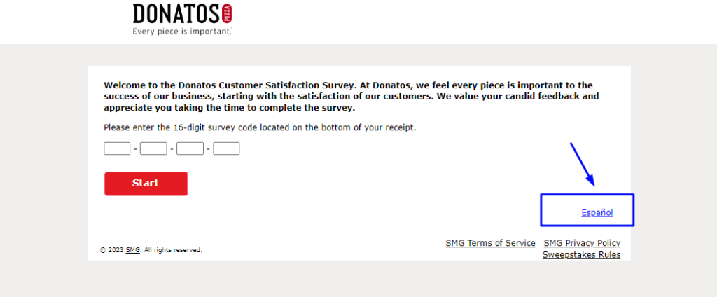 Donatos Customer Satisfaction Survey
