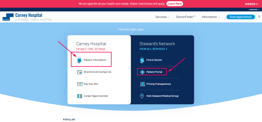 Carney Hospital Patient Portal