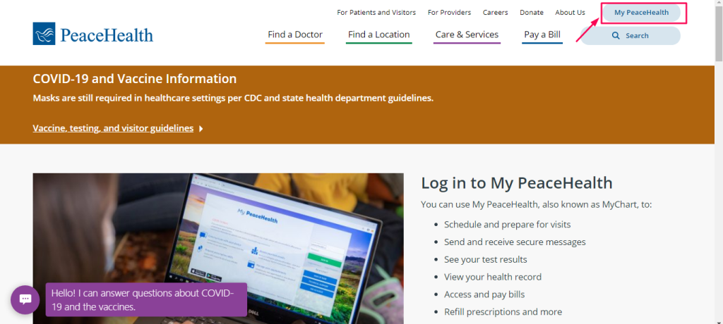 My Peacehealth Patient Portal