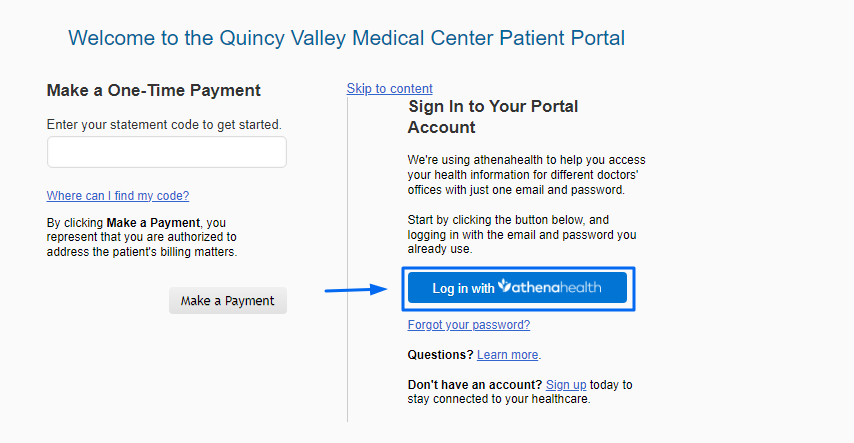 Quincy Valley Medical Center Patient Portal 
