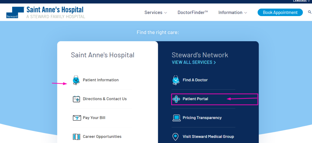 Saint Anne's Hospital Patient Portal