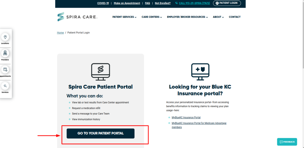 Spira Care Patient Portal