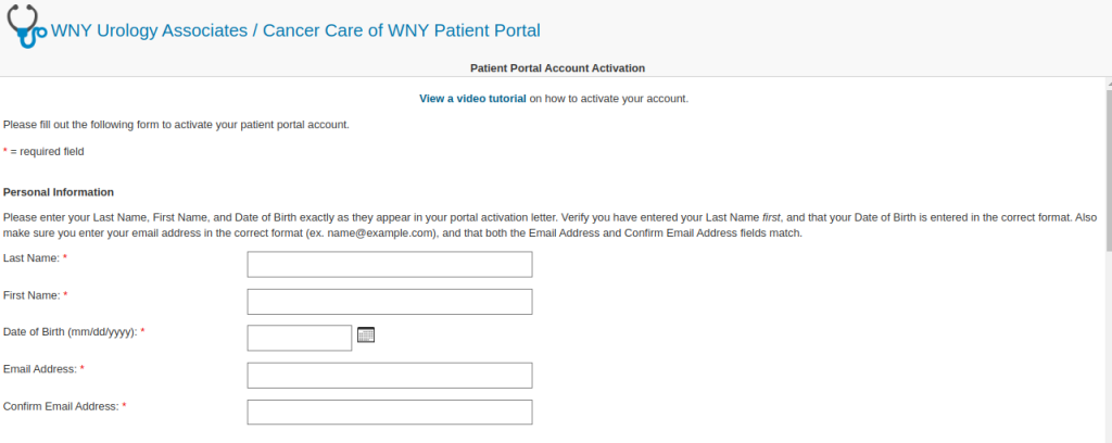 WNY Urology Patient Portal