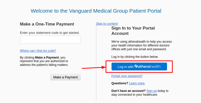 Vanguard Patient Portal