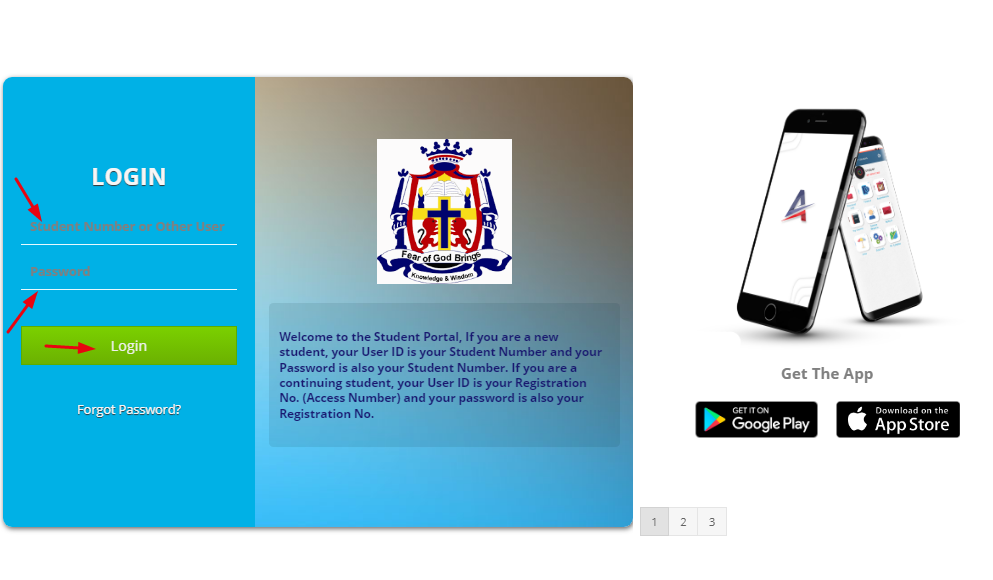 NDU Student Portal Login