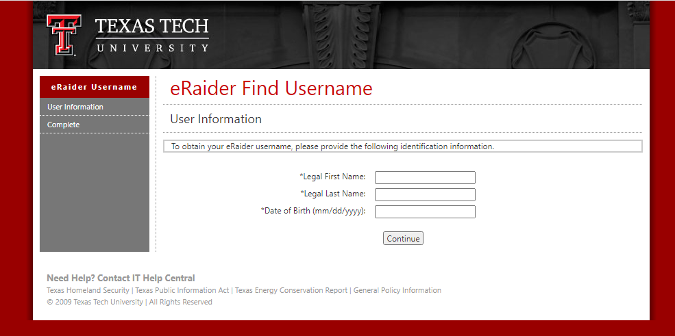 Change The TTU Blackboard Login Username