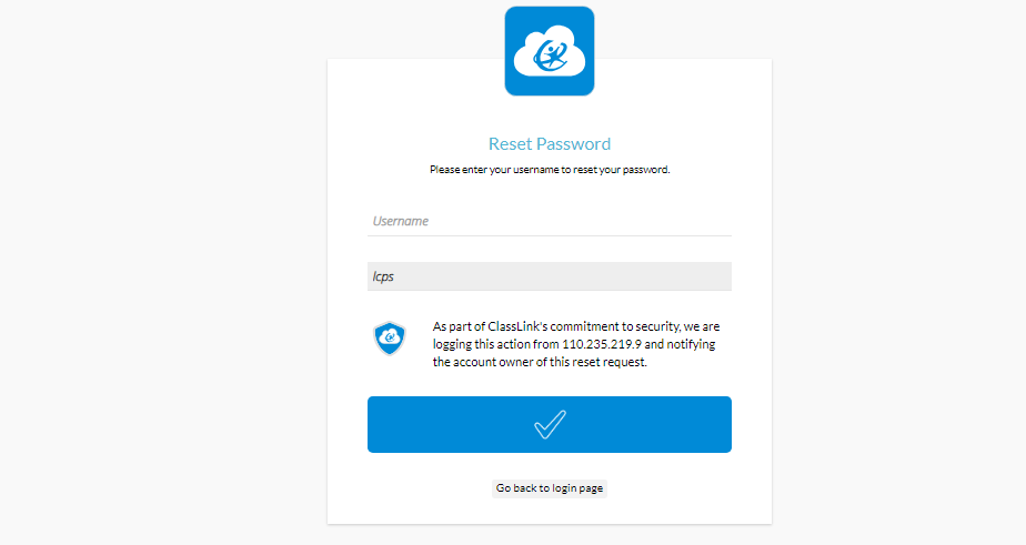 Resetting Your LCPS Go Password