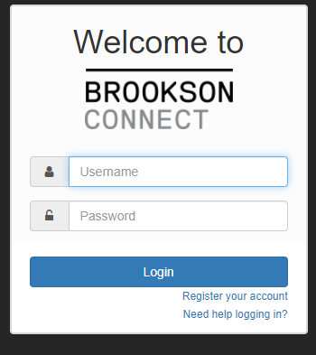 Brookson Connect Sign up